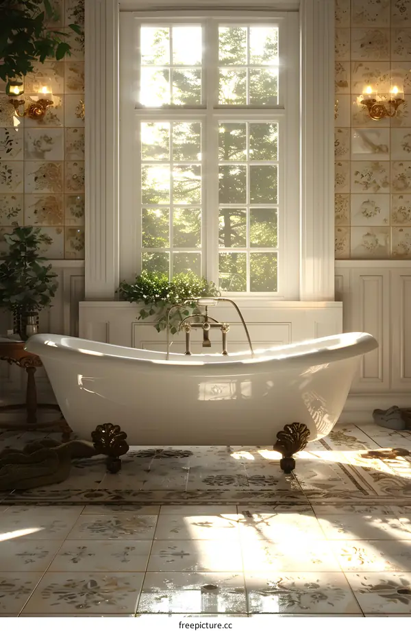 Bathtub by the Bright Window