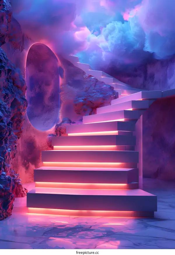 Glowing Stairway to Heaven