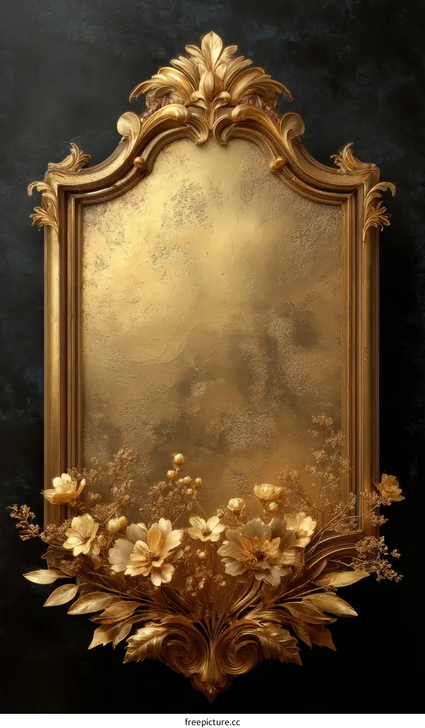 Ornate Gold Framed Decorative Panel