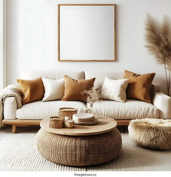 Modern Boho Living Room Interior Design