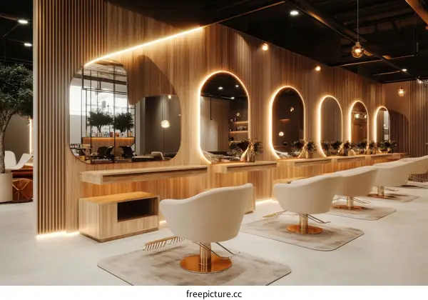 Modern Elegant Hair Salon Interior Design