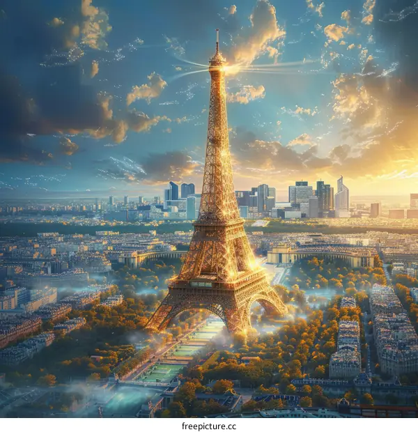 Paris Eiffel Tower illustration