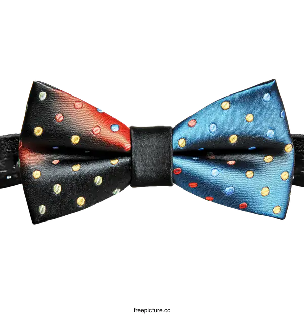 [Transparent Background PNG]Stylish Colorful Bow Tie with Dots Design