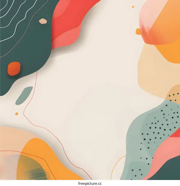 Abstract Colorful Shapes Background Illustration