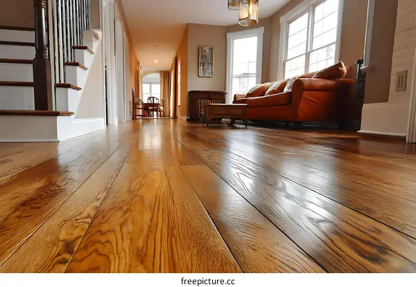 Polished Hardwood Flooring in a Home Interior