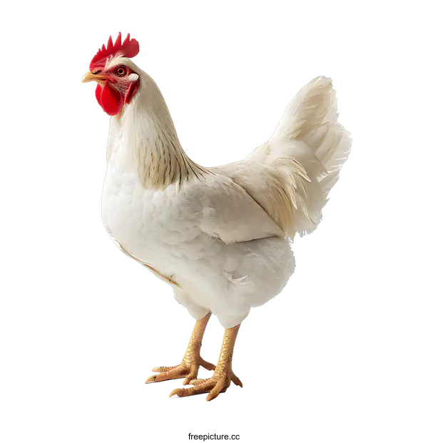 [Transparent Background PNG]White Rooster on White Background