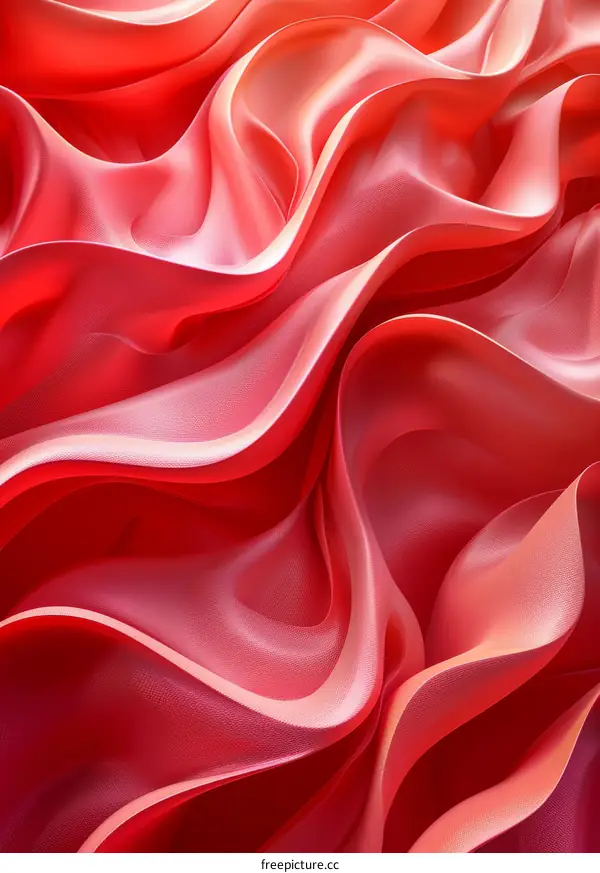 Red Silk Fabric Texture Abstract Design