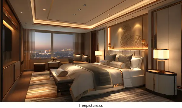 Luxury hotel room interior