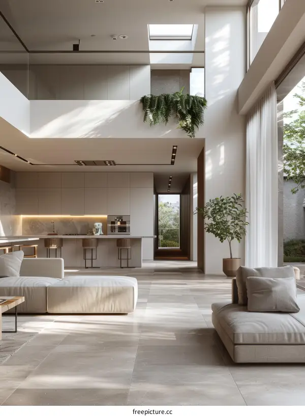 Bright and Airy Modern House Interior Design