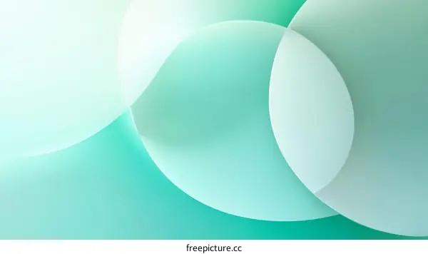 Abstract  Background Design with Light Mint Green and White Circles