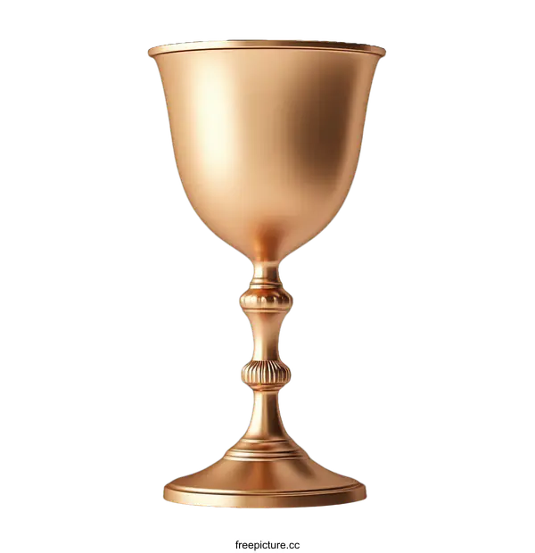 [Transparent Background PNG]Detailed Antique Gold Cup Illustration