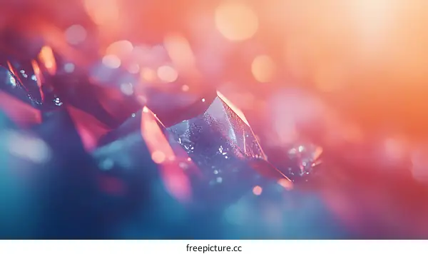 Abstract Colorful Crystalline Structure