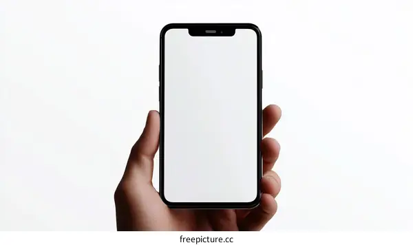 Smartphone Display Mockup Held by a Person