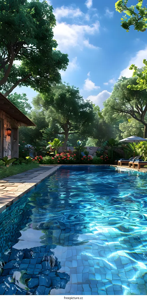Tropical Swimming Pool Paradise