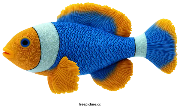 [Transparent Background PNG]Colorful Cartoon Clownfish Illustration