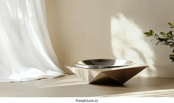 Modern Geometric Stainless Steel Bowl