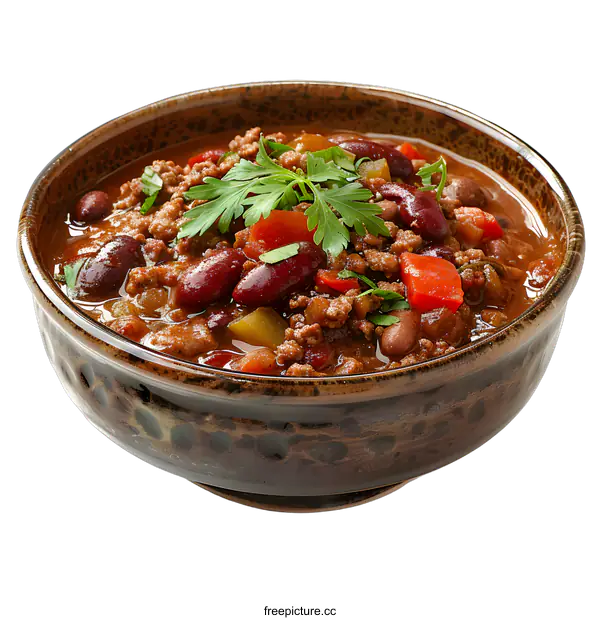 [Transparent Background PNG]Bowl of Chili con Carne