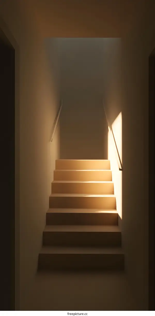 Simple Staircase With Natural Light