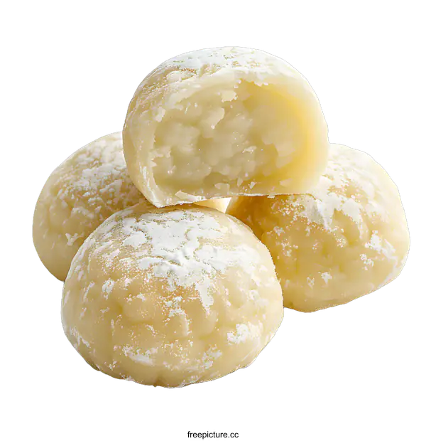 [Transparent Background PNG]Four pieces of mochi