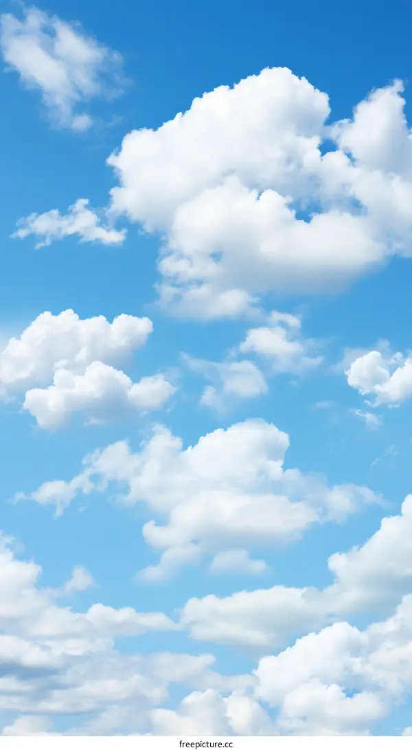 Blue Sky with White Clouds