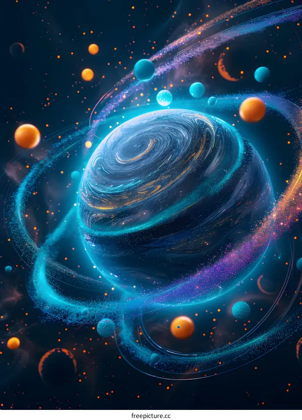 Abstract Planet in Space