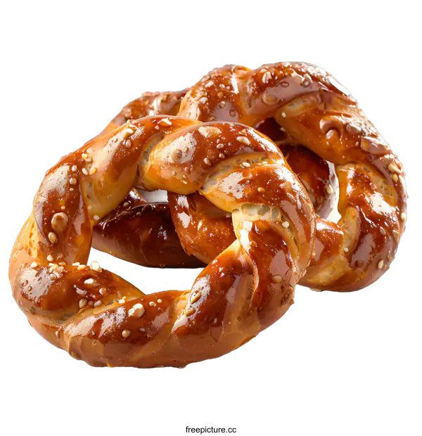 [Transparent Background PNG]Three pretzels on a white background