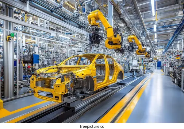 Modern Automated Car Production Line