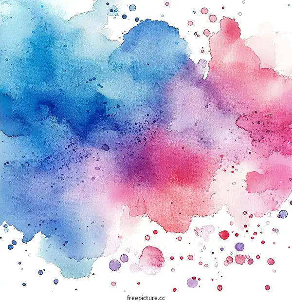 Abstract Watercolor Blot Painting