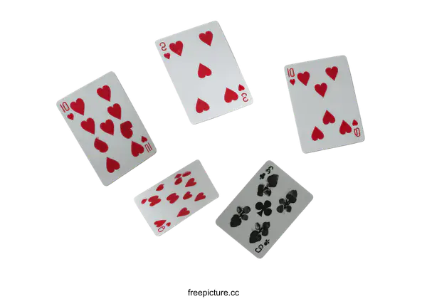 [Transparent Background PNG]Playing Cards Floating in the Air