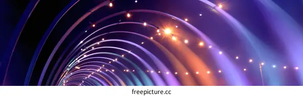 Abstract Light Tunnel Pathway