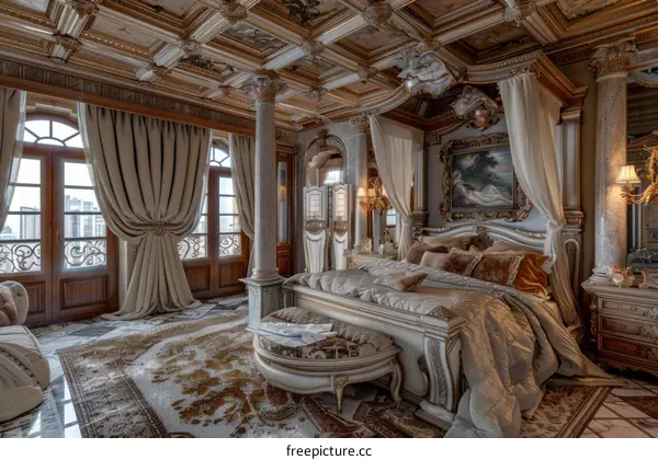 Luxury Bedroom with Ornate Details