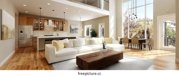 Modern Open-Concept Living Room Design