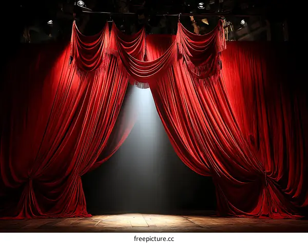 Grand Theatre Red Velvet Stage Curtain