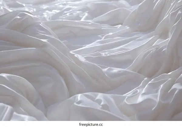 White Silk Fabric Texture Background