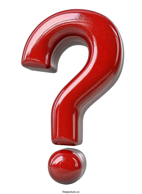 [Transparent Background PNG]Red Question Mark Illustration