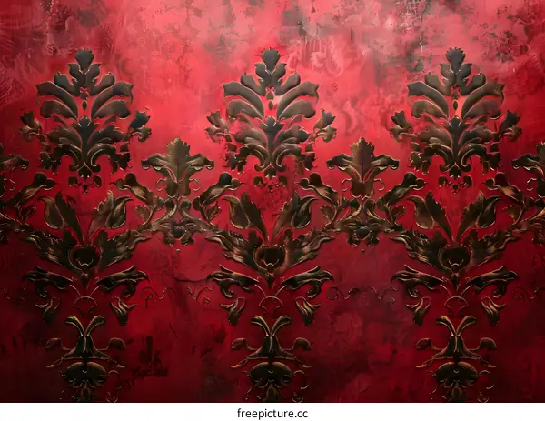 Embossed floral wallpaper