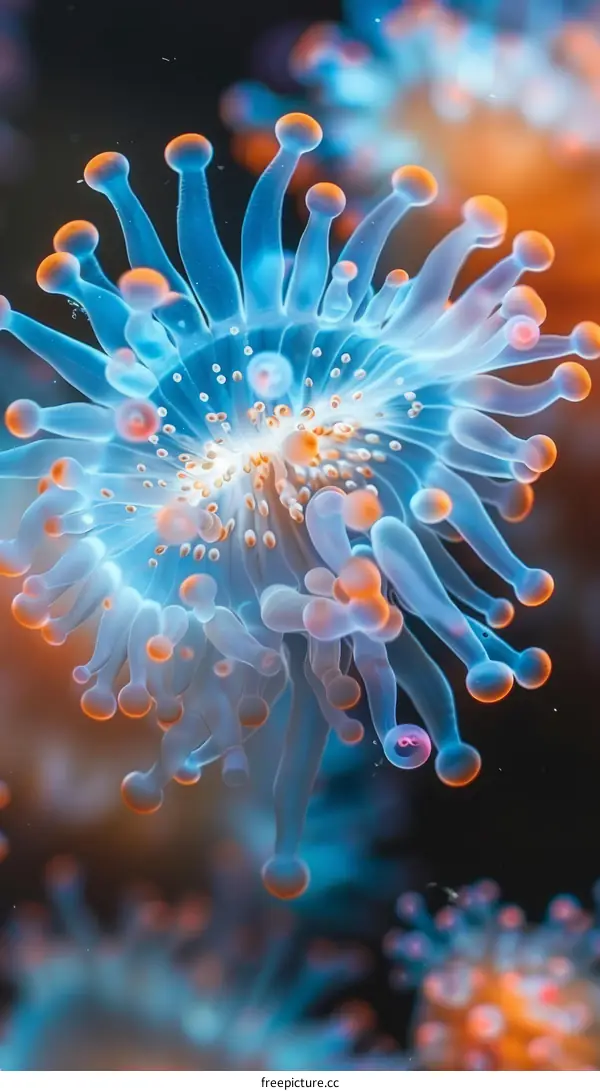 Close-Up of a Beautiful Anemone Flower