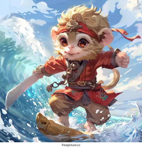 Monkey King Conquering the Waves