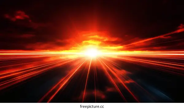 Sunrise on a Fast Road