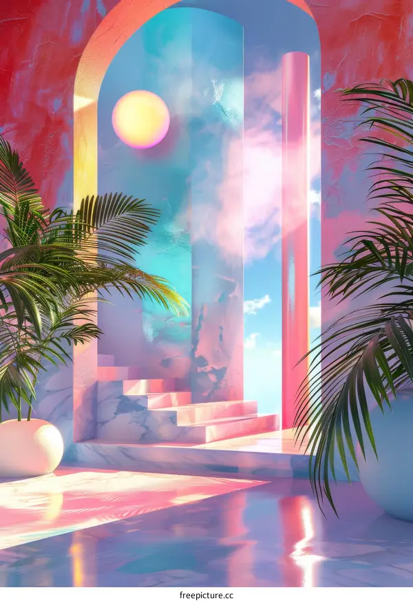 Pastel Dreamy Interior Illustration