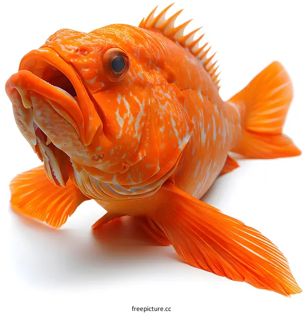 Orange fish with spiky fins