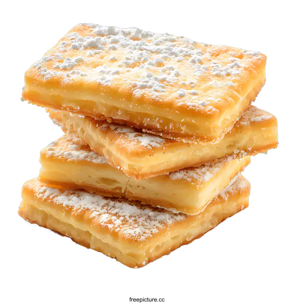 [Transparent Background PNG]Four stacked square crackers