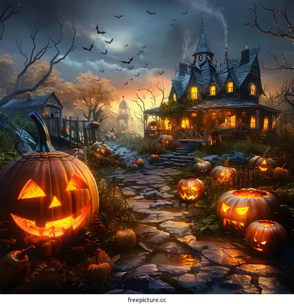 Halloween Pumpkin House