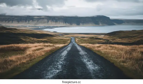 Icelandic Countryside Road to the Sea