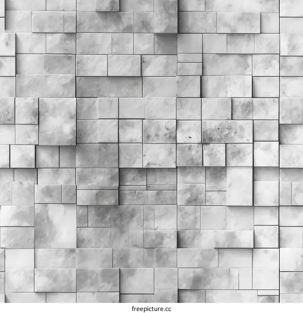 Grey and white marble tiles form a seamless pattern