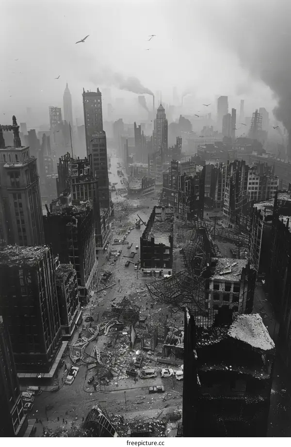 Ruins of Warsaw, Poland, after the Warsaw Uprising of 1944