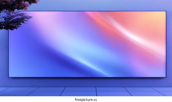 Abstract Colorful Digital Display Art