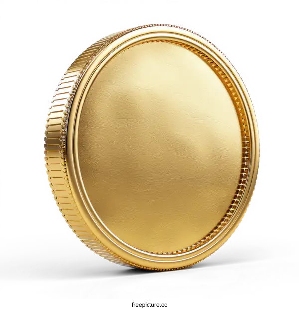 [Transparent Background PNG]A gold coin isolated on a transparent background