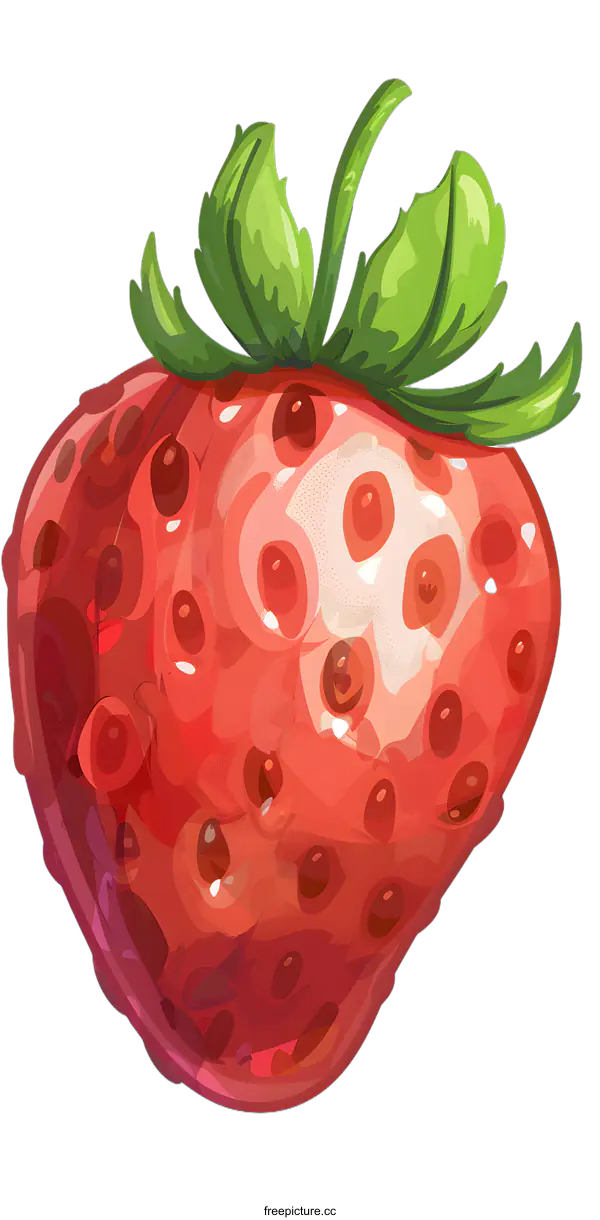 [Transparent Background PNG]Fresh Red Strawberry Fruit Illustration