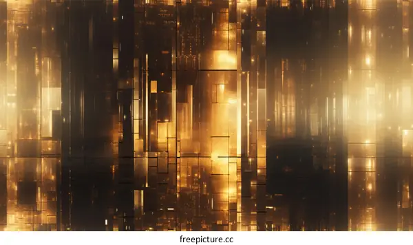 Glowing Tech Rectangles